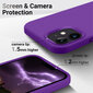 Protection set -silikoonist ümbris Apple iPhone 12 Pro (real liquide Easy clean) lilla - Imperial Purple + ekraani kaitseklaas Privacy hind ja info | Telefoni kaaned, ümbrised | kaup24.ee