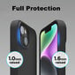 Protection set -silikoonist ümbris Apple iPhone 14 (real liquide Easy clean) must - Black Night + ekraani kaitseklaas Privacy hind ja info | Telefoni kaaned, ümbrised | kaup24.ee