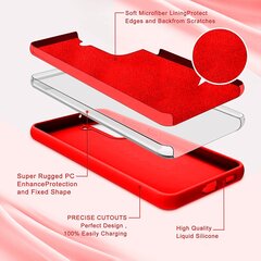 Protection set - Silikoonist ümbris Samsung Galaxy S21 FE SoundBerry punane - Red Candy + ekraani kaitseklaas Privacy hind ja info | Telefoni kaaned, ümbrised | kaup24.ee