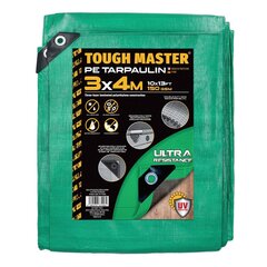 Водостойкий брезент Tough Master® TM-PT1534, тент 3 х 4 м цена и информация | Садовые инструменты | kaup24.ee