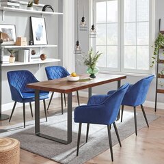 Набор обеденных стульев Velvet, синий цена и информация | Стулья для кухни и столовой | kaup24.ee