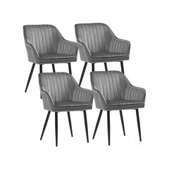 Набор обеденных стульев светло-серого цвета, прямые линии цена и информация | Стулья для кухни и столовой | kaup24.ee