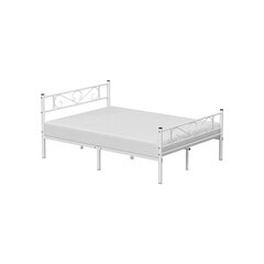 Белый, металлический каркас двуспальной кровати 140x190 см цена и информация | Кровати | kaup24.ee