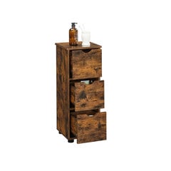 Винтажный коричневый комод 30 х 30 х 80 см с ящиками цена и информация | Шкафчики для ванной | kaup24.ee