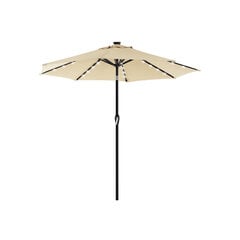 Vihmavari LED päikesevalgusega Ø 300 cm, beež hind ja info | Päikesevarjud, markiisid ja alused | kaup24.ee