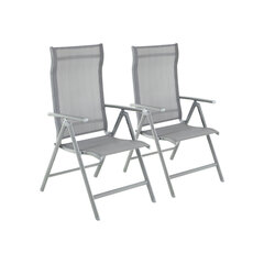 Набор из 2 садовых стульев, серый цена и информация | Садовые стулья, кресла, пуфы | kaup24.ee