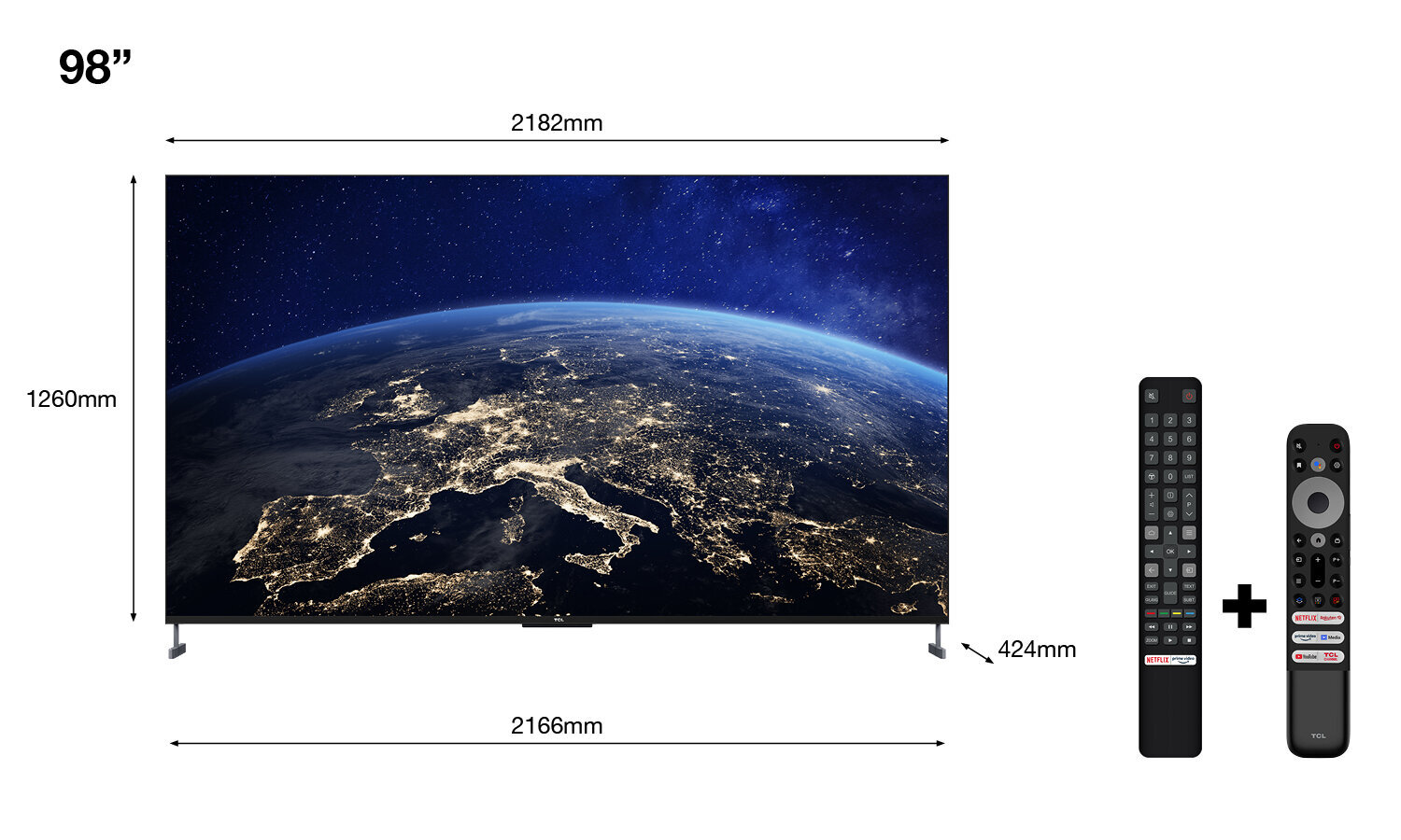 TCL C73 Series 98C735 4K QLED Google TV цена и информация | Telerid | kaup24.ee