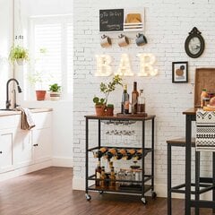Köögikäru, pruun/must hind ja info | Köögi- ja söögilauad | kaup24.ee