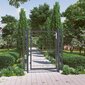 Tsingitud terasest aiavärav 106 x 125 cm, halli värvi hind ja info | Aiad ja tarvikud | kaup24.ee