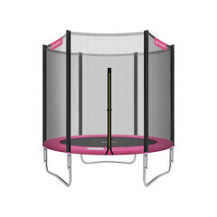 Батут Ø 183 см. с защитной сеткой, лестницей и мягкими стойками, розовый цена и информация | Батуты | kaup24.ee