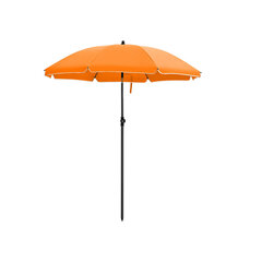 Складной пляжный зонт Ø 160 см, оранжевый цвет цена и информация | Зонты, маркизы, стойки | kaup24.ee
