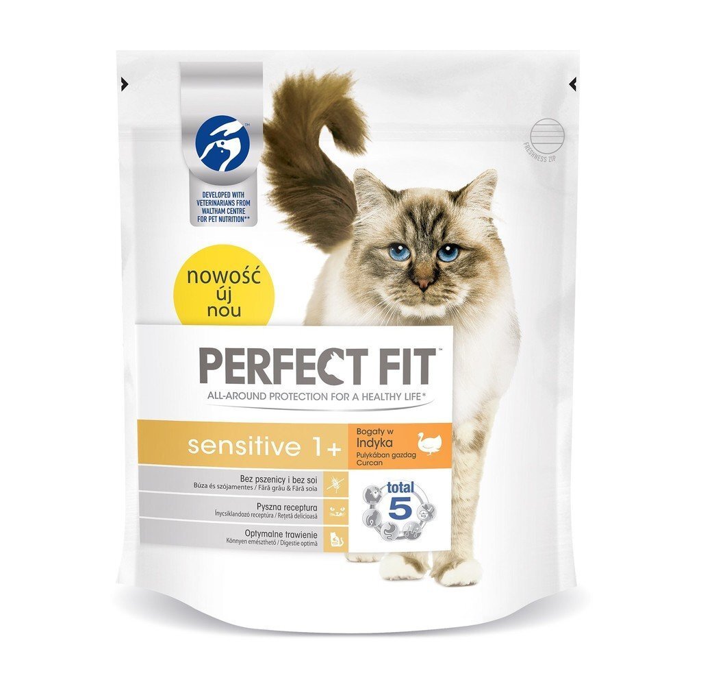 Kuivtoit kassidele Perfect Fit Sensitive kalkunilihaga, 750 g hind ja info | Kuivtoit kassidele | kaup24.ee