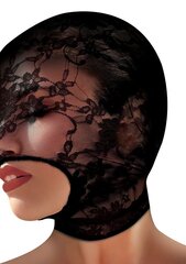 Маска для головы Lace Seduction, черная цена и информация | БДСМ и фетиш | kaup24.ee
