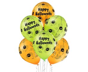 12"/30cm Trükipildiga õhupallid 6 tk, "Happy Halloween" ämblikud. 4557 цена и информация | Шарики | kaup24.ee