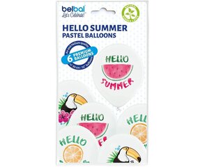 Набор воздушных шаров «Hello Summer», 12"/ 30 см, 6 шт, 1449 цена и информация | Воздушные шары | kaup24.ee