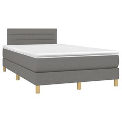 vidaXL Кровать с пружинным матрасом, темно-серый, 120x200 см цена и информация | Кровати | kaup24.ee