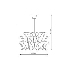 Rippvalgusti Light Prestige FARFALLA 1, valge цена и информация | Потолочный светильник, 38 x 38 x 24 см | kaup24.ee