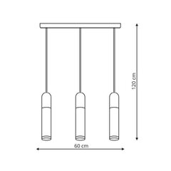 Rippvalgusti Light Prestige FANO 3, must цена и информация | Люстры | kaup24.ee