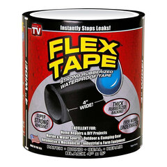 Водостойкая клейкая лента Flex Tape, черная, 10 x 150 см цена и информация | Механические инструменты | kaup24.ee