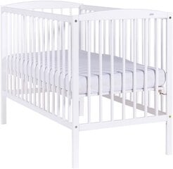 Детская кроватка - CLASICO - белая цена и информация | Детские кроватки | kaup24.ee