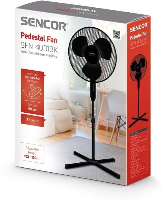 Põrandaventilaator Sencor SFN4031BK hind ja info | Ventilaatorid | kaup24.ee