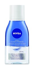 Средство для снятия макияжа Nivea Double Effect Eye Make-up Remover, 125 мл цена и информация | Аппараты для ухода за лицом | kaup24.ee