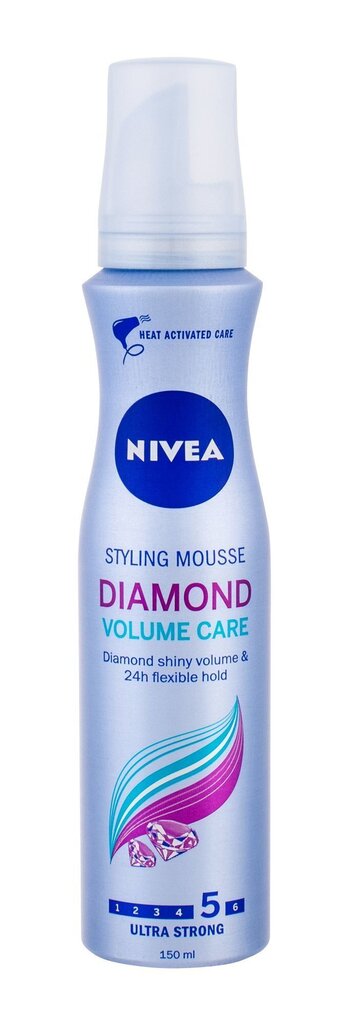 Apimties suteikiančios plaukų putos Nivea Diamond Volume 150 ml цена и информация | Viimistlusvahendid juustele | kaup24.ee