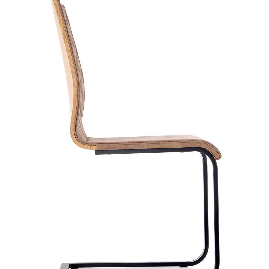 4 tooli komplekt K265, must/tamm цена и информация | Söögilaua toolid, köögitoolid | kaup24.ee