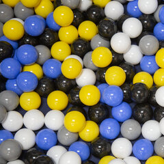 Квадратный манеж Selonis Square Play Pen Filed со 100 мячами, синий: черный/белый/серый/синий/желтый цена и информация | Игрушки для малышей | kaup24.ee