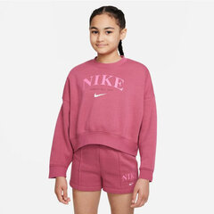 Джемпер для девочек Nike Trend Flc Crew Jr DV2563 633 цена и информация | Свитеры, жилетки, пиджаки для девочек | kaup24.ee