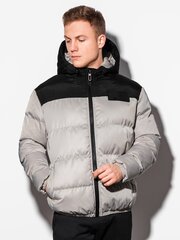 стеганая куртка зимняя с458 - серая цена и информация | Мужские куртки | kaup24.ee