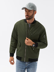 куртка-бомбер демисезонная c516 - оливковая цена и информация | Мужские куртки | kaup24.ee