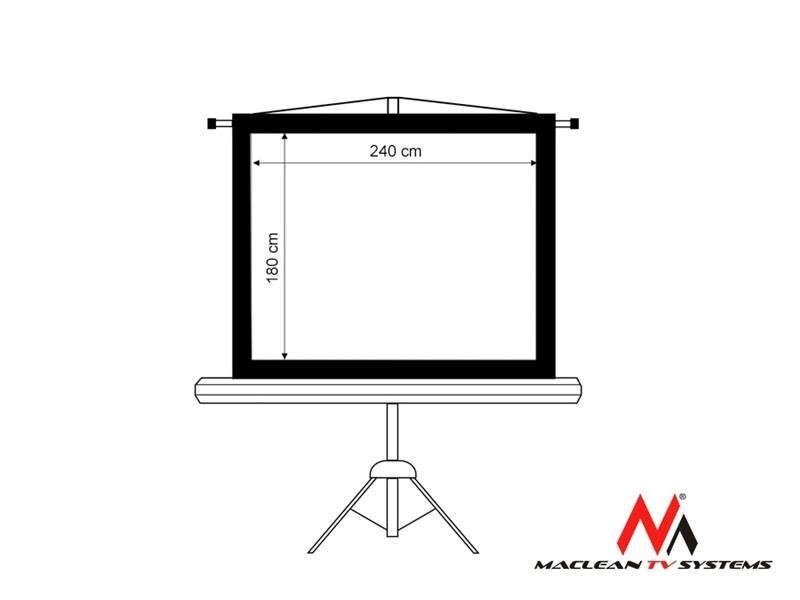 MACLEAN Projektori ekraan MACLEAN NA STOJAKU 120" 4:3 240X180 MC-608 цена и информация | Projektori ekraanid | kaup24.ee
