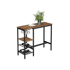 Барный стол 110 х 40 х 90 см., коричневый/черный цена и информация | Кухонные и обеденные столы | kaup24.ee