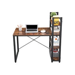 Письменный стол длиной 120 см, винтажный коричневый и черный цена и информация | Компьютерные, письменные столы | kaup24.ee