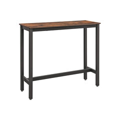 Барный стол 120 х 40 х 100 см., коричневый/черный цена и информация | Кухонные и обеденные столы | kaup24.ee