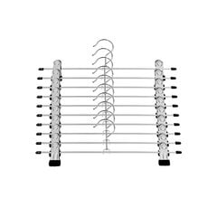 Metallist pükste riidepuud 10 tk. цена и информация | Вешалки и мешки для одежды | kaup24.ee