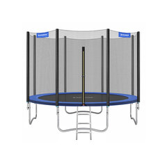 Batuudi Ø 366 cm. turvavõrguga, redeli ja polsterdatud postidega, sinine värv цена и информация | Батуты | kaup24.ee
