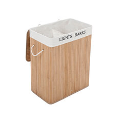 Бамбуковая корзина для белья 100 л цена и информация | Аксессуары для ванной комнаты | kaup24.ee