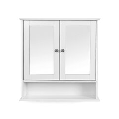 Зеркальный шкаф с двойными дверцами 56 х 58 х 13 см. LHC002, белый цена и информация | Шкафчики для ванной | kaup24.ee