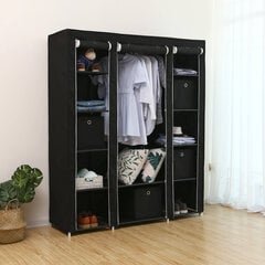 Многофункциональный модульный шкаф 175 х 150 см., черный цена и информация | Шкафы | kaup24.ee