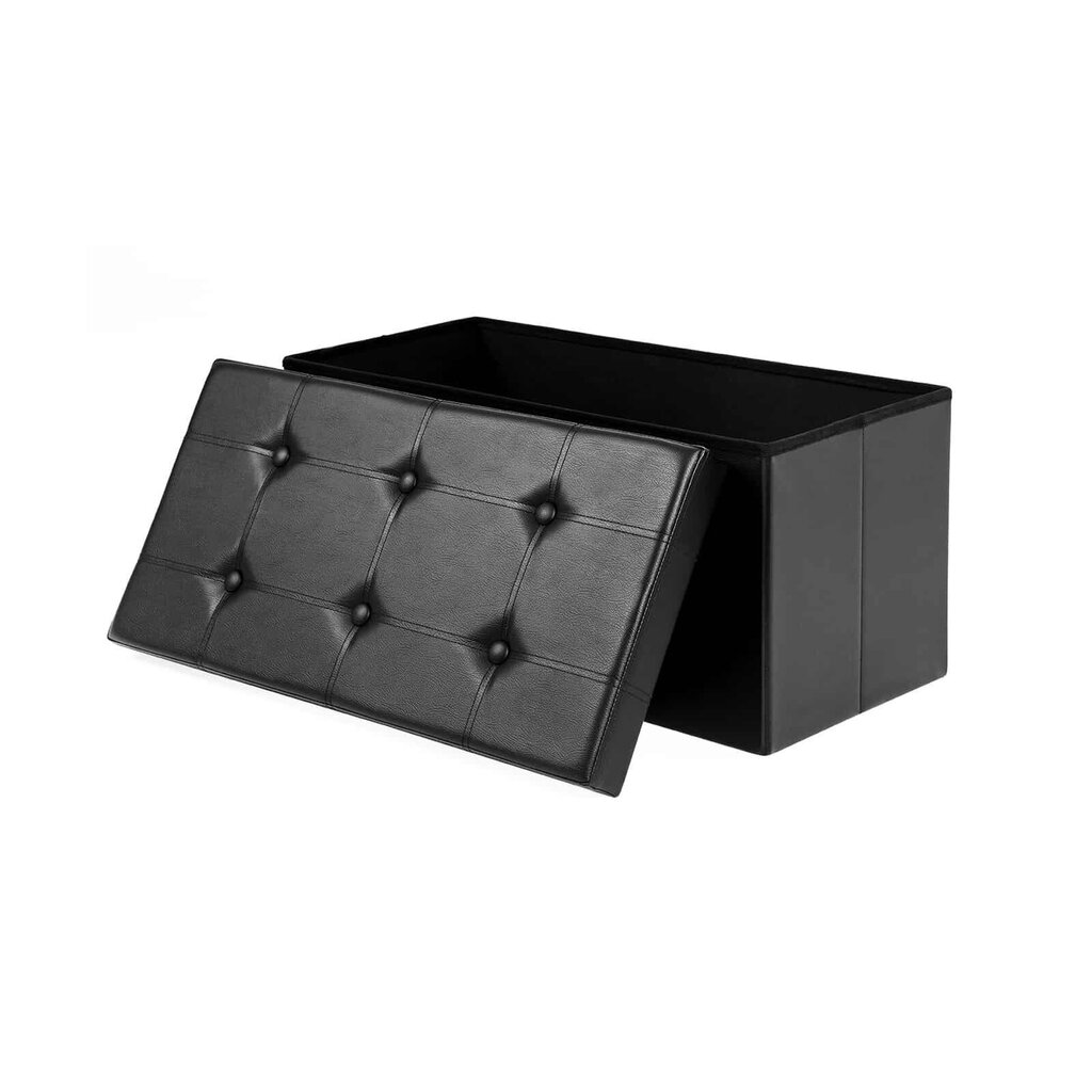 Istme panipaik kunstnahast, must värv LSF105 hind ja info | Kott-toolid, tumbad, järid | kaup24.ee