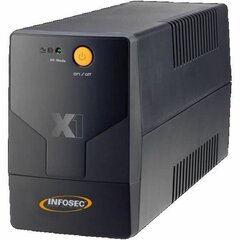 Система бесперебойного питания, интерактивная SAI INFOSEC X1 EX 700, чёрная, 350 W цена и информация | Источники бесперебойного питания (UPS) | kaup24.ee