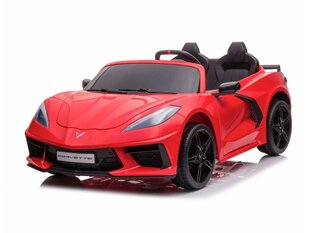 Laste elektriauto 2 istet Corvette 12v muusikamooduliga, punane цена и информация | Электромобили для детей | kaup24.ee