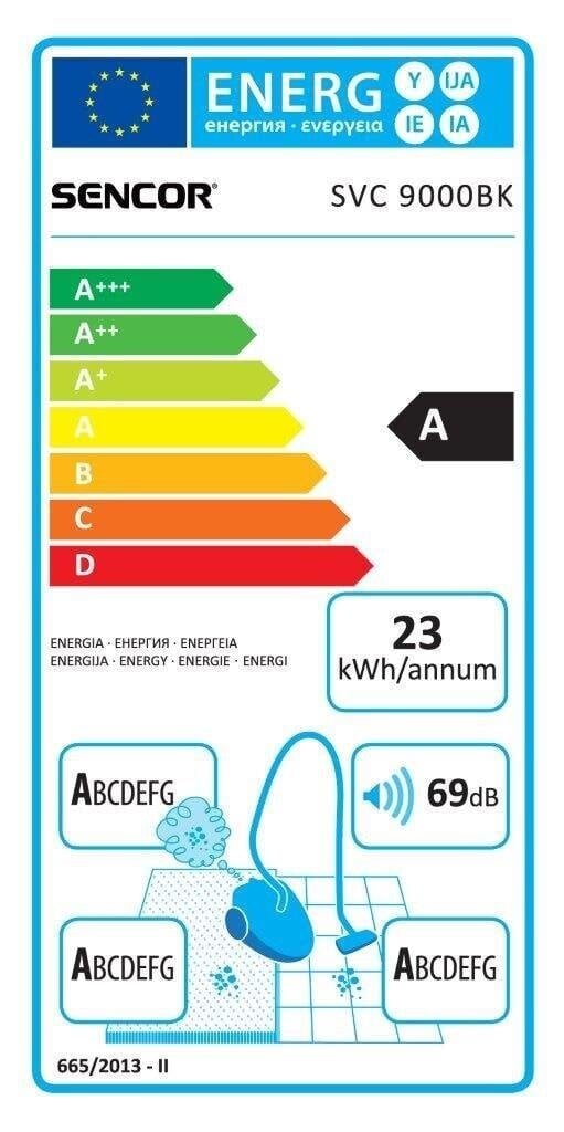 Sencor SVC 9000BK цена и информация | Tolmuimejad | kaup24.ee