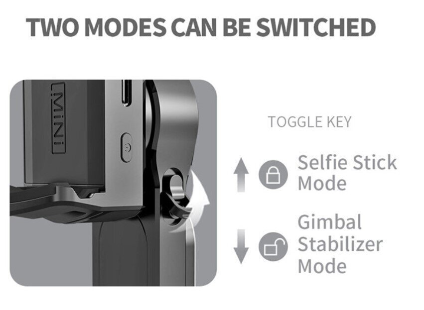 Selfikepp Gimbali stabilisaatoriga Cyke Q09 koos statiivi, valguse ja aplikatsiooniga (selfikepp) hind ja info | Selfie sticks | kaup24.ee