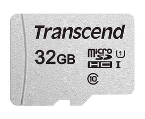 Карта памяти MICRO SDHC 32GB/CLASS10 TS32GUSD300S TRANSCEND цена и информация | Transcend Мобильные телефоны, Фото и Видео | kaup24.ee