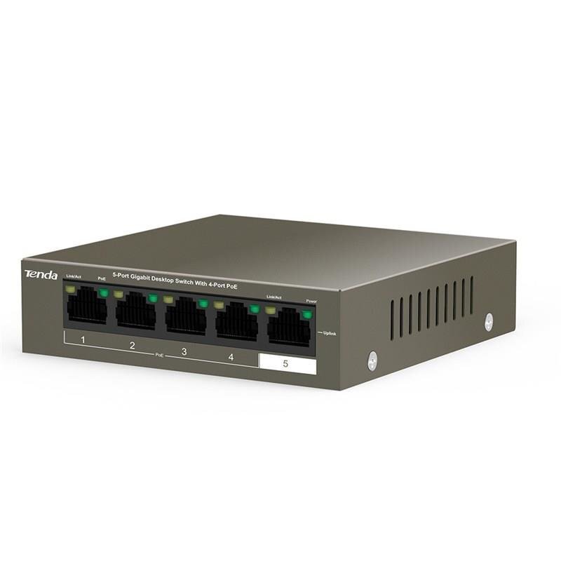 Tenda TEF1105P network switch Managed Fast Ethernet (10/100) Brown Power over Ethernet (PoE) цена и информация | Ruuterid | kaup24.ee