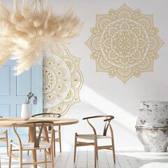 Виниловая наклейка на стену в индийском стиле Золотой цветочный дизайн - 4 шт. цена и информация | Декоративные наклейки | kaup24.ee