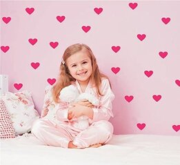 Виниловые наклейки в виде сердец Розовые стикеры сердечки - 96 шт., 5 см цена и информация | Декоративные наклейки | kaup24.ee